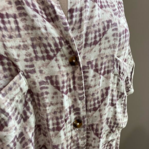 Sonoma Geometric Print Button Front Midi Shirt Dress Belted Casual XXL - Picture 7 of 14